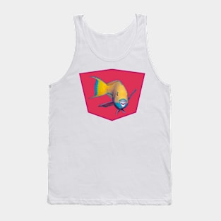 Parrotfish | What a striking make-up! | Variation on Viva Magenta background| Tank Top